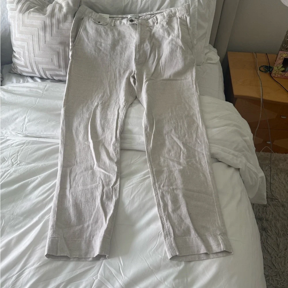 Banana Republic Factory Men’s Linen-Cotton Slim Straight Pants – Size 42x34